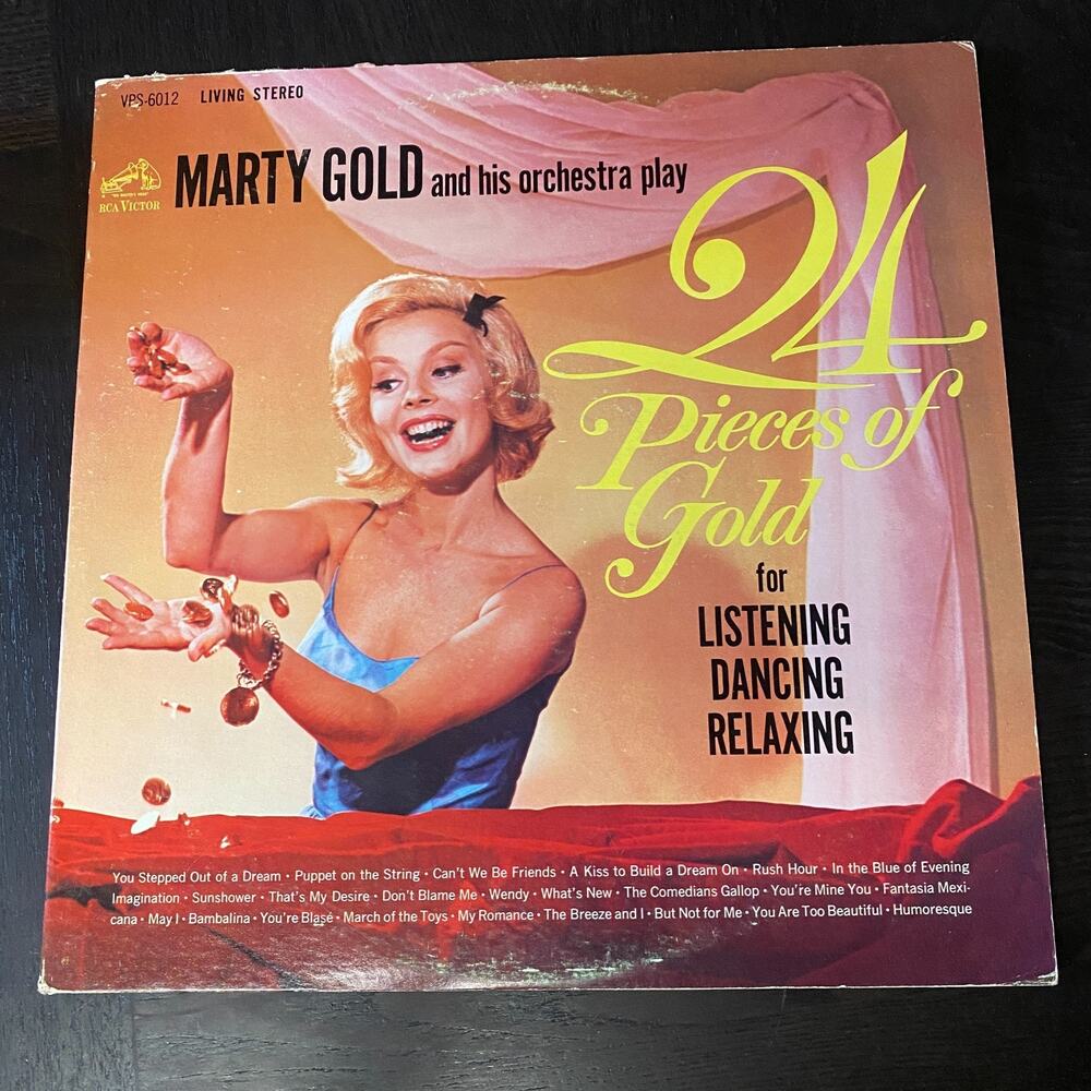 Marty Gold 24 Pieces Of Gold LP Vinyl Album Record Jazz Pop